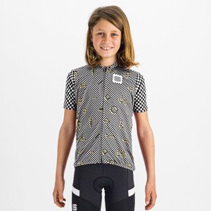 SPORTFUL Cyklistický dres s krátkym rukávom - CHECKMATE - čierna/biela