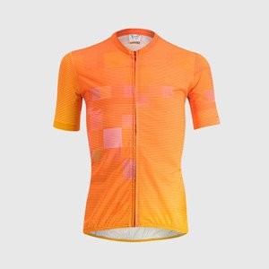 SPORTFUL Cyklistický dres s krátkym rukávom - ROCKET KID - oranžová 10Y