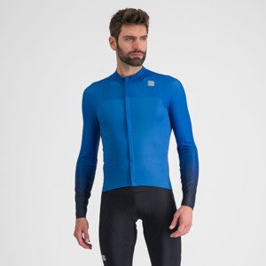SPORTFUL Cyklistický dres s dlhým rukávom zimný - BODYFIT PRO - modrá L