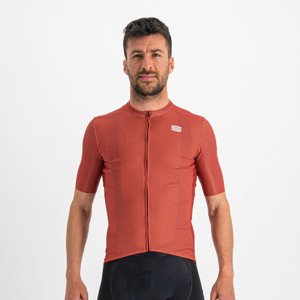 SPORTFUL Cyklistický dres s krátkym rukávom - CHECKMATE - červená 2XL