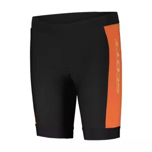 SCOTT Cyklistické nohavice krátke bez trakov - RC PRO JR - čierna/oranžová 164 cm