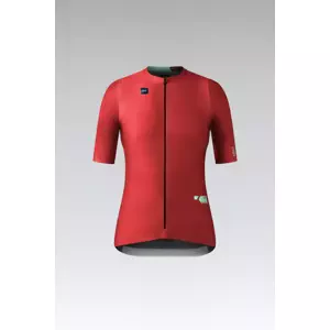 GOBIK Cyklistický dres s krátkym rukávom - ATTITUDE 2.0 - červená/bordová/oranžová
