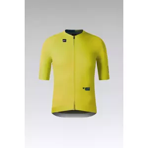 GOBIK Cyklistický dres s krátkym rukávom - CX PRO 3.0 - žltá/zelená