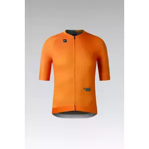 GOBIK Cyklistický dres s krátkym rukávom - CX PRO 3.0 - oranžová/zelená S