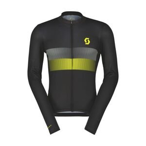 SCOTT Cyklistický dres s dlhým rukávom letný - RC TEAM 10 - čierna/žltá