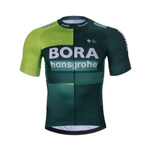 BONAVELO Cyklistický dres s krátkym rukávom - BORA 2024 - zelená/svetlo zelená L