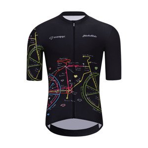 HOLOKOLO Cyklistický dres s krátkym rukávom - MAAPPI DARK - viacfarebná/čierna 3XL