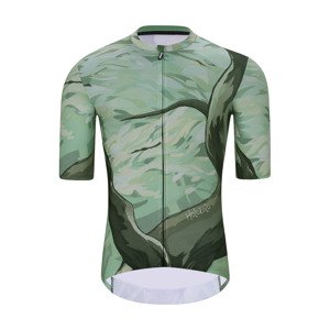 HOLOKOLO Cyklistický dres s krátkym rukávom - FOREST - zelená/hnedá 4XL