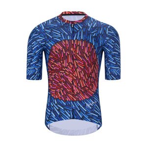 HOLOKOLO Cyklistický dres s krátkym rukávom - TAMELESS - modrá/červená S