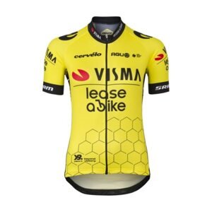 AGU Cyklistický dres s krátkym rukávom - REPLICA VISMA | LEASE A BIKE W 2024 - žltá/čierna