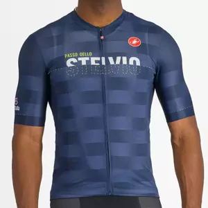 CASTELLI Cyklistický dres s krátkym rukávom - GIRO107 STELVIO - modrá