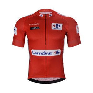 BONAVELO Cyklistický dres s krátkym rukávom - LA VUELTA - červená XS