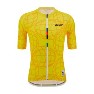 SANTINI Cyklistický dres s krátkym rukávom - UCI GOODWOOD 1982 - žltá M