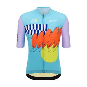 SANTINI Cyklistický dres s krátkym rukávom - TDF NICE - viacfarebná XL