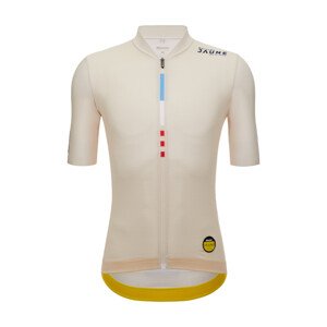SANTINI Cyklistický dres s krátkym rukávom - TDF MAILLOT JAUNE - M. VENTOUX - ivory