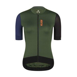 MONTON Cyklistický dres s krátkym rukávom - TRAVELER EVO LADY - čierna/modrá/zelená