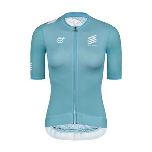 MONTON Cyklistický dres s krátkym rukávom - SKULL III LADY - biela/modrá XL