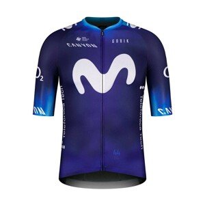GOBIK Cyklistický dres s krátkym rukávom - MOVISTAR 23 INFINITY - modrá/biela M