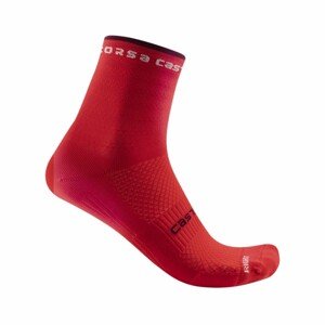 CASTELLI Cyklistické ponožky klasické - ROSSO CORSA 11 LADY  - červená S-M