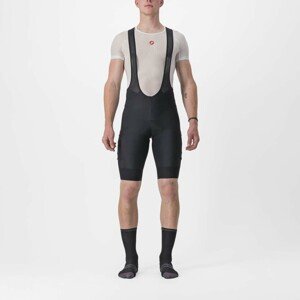 CASTELLI Cyklistické nohavice krátke s trakmi - UNLIMITED CARGO - čierna S