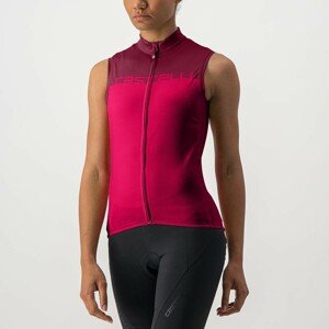 CASTELLI Cyklistický dres bez rukávov - VELOCISSIMA LADY - bordová/červená XL