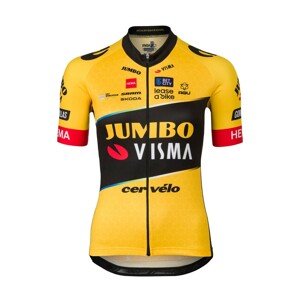 AGU Cyklistický dres s krátkym rukávom - JUMBO-VISMA 23 LADY - žltá/čierna M
