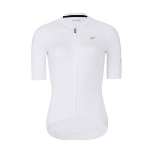 HOLOKOLO Cyklistický dres s krátkym rukávom - VICTORIOUS GOLD LADY - biela XS