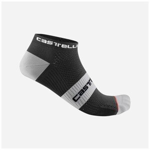 CASTELLI Cyklistické ponožky členkové - LOWBOY 2 - čierna/biela 2XL