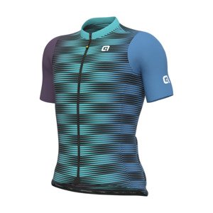 ALÉ Cyklistický dres s krátkym rukávom - DINAMICA PRAGMA - modrá/zelená XL