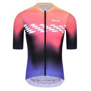 MONTON Cyklistický dres s krátkym rukávom - CARDIN - fialová/čierna/ružová XS