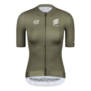 MONTON Cyklistický dres s krátkym rukávom - SKULL ZEUS LADY - zelená/biela