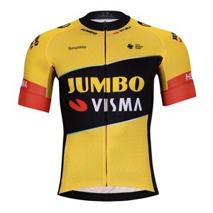 BONAVELO Cyklistický dres s krátkym rukávom - JUMBO-VISMA 2023 - čierna/žltá 6XL