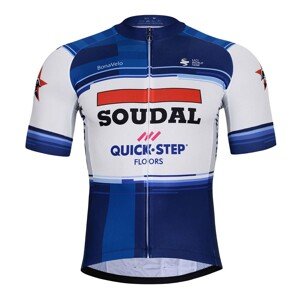 BONAVELO Cyklistický dres s krátkym rukávom - SOUDAL QUICK-STEP 24 - modrá/biela L