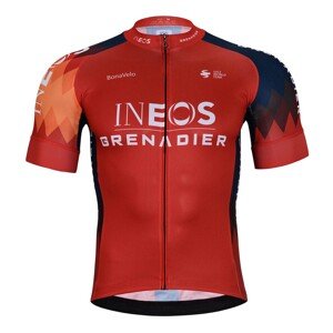 BONAVELO Cyklistický dres s krátkym rukávom - INEOS GRENADIERS '24 - modrá/červená 2XL