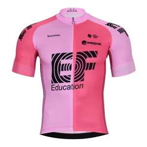 BONAVELO Cyklistický dres s krátkym rukávom - EDUCATION-EASYPOST24 - ružová/čierna 2XL