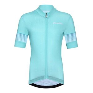 HOLOKOLO Cyklistický dres s krátkym rukávom - FLOW JUNIOR - modrá/viacfarebná M-145cm