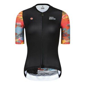 MONTON Cyklistický dres s krátkym rukávom - SKULL RAINBOW LADY - viacfarebná/čierna