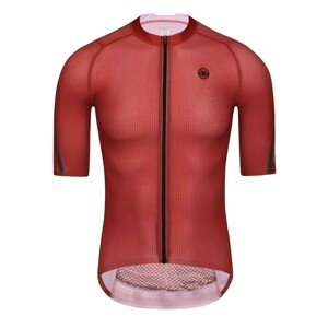 MONTON Cyklistický dres s krátkym rukávom - PRO CARBONFIBER - červená XS