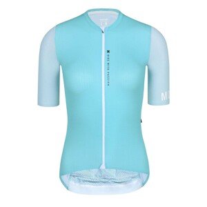 MONTON Cyklistický dres s krátkym rukávom - CHECHEN LADY - svetlo modrá