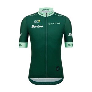 SANTINI Cyklistický dres s krátkym rukávom - TOUR DE FRANCE - zelená M