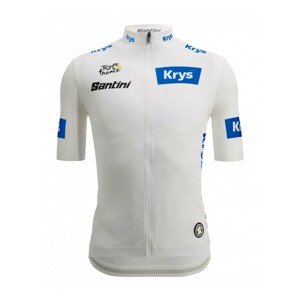 SANTINI Cyklistický dres s krátkym rukávom - TOUR DE FRANCE 2023 - biela M