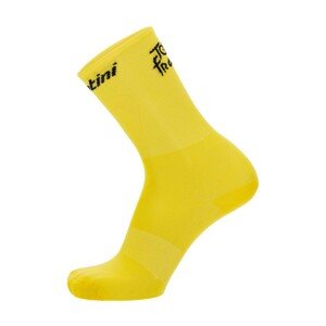 SANTINI Cyklistické ponožky klasické - TOUR DE FRANCE 2023 - žltá XS