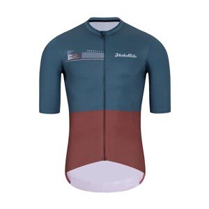 HOLOKOLO Cyklistický dres s krátkym rukávom - VIBES - červená/šedá 2XL