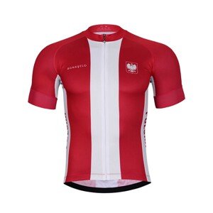BONAVELO Cyklistický dres s krátkym rukávom - POLAND II. - biela/červená 2XL