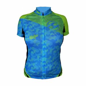 HAVEN Cyklistický dres s krátkym rukávom - SINGLETRAIL WOMEN - modrá/zelená S