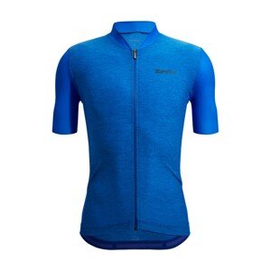 SANTINI Cyklistický dres s krátkym rukávom - COLORE PURO - modrá 2XL