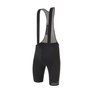 SANTINI Cyklistické nohavice krátke s trakmi - IMPACT PRO - čierna L