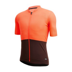 SANTINI Cyklistický dres s krátkym rukávom - COLORE RIGA - oranžová 2XL