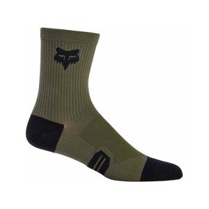 FOX Cyklistické ponožky klasické - 6" RANGER - čierna/hnedá S-M
