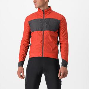 CASTELLI Cyklistická zateplená bunda - UNLIMITED PUFFY - červená/šedá 2XL